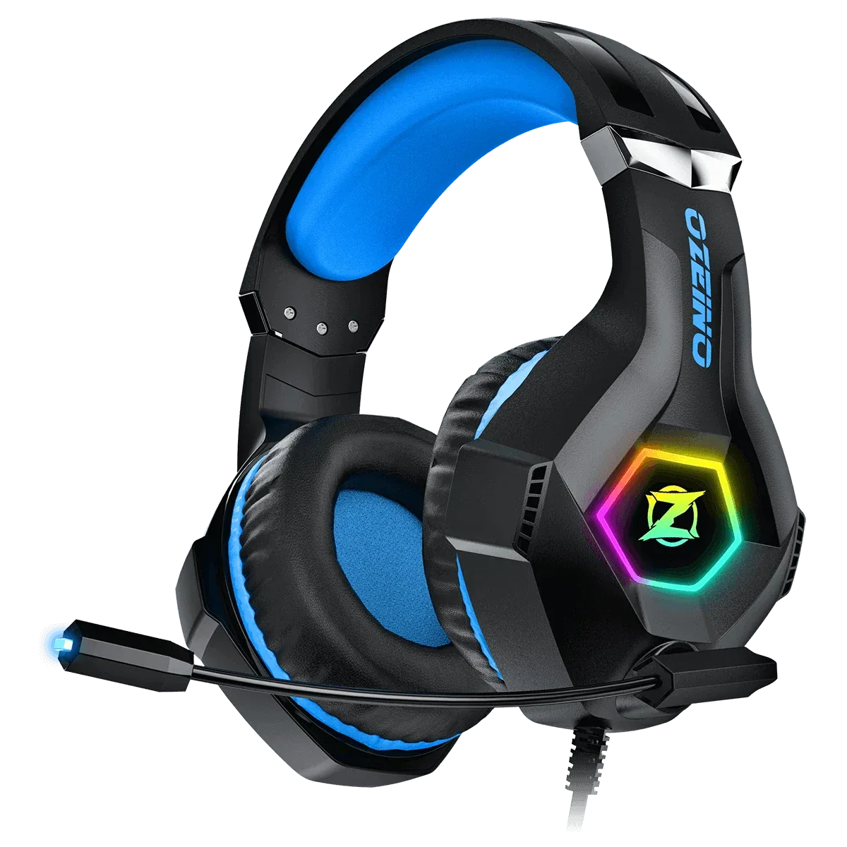 Ozeino ZW Pro Gaming Headset: RGB LED, 50mm Drivers, Noise-Canceling Mic - Gomix Brands Outlet