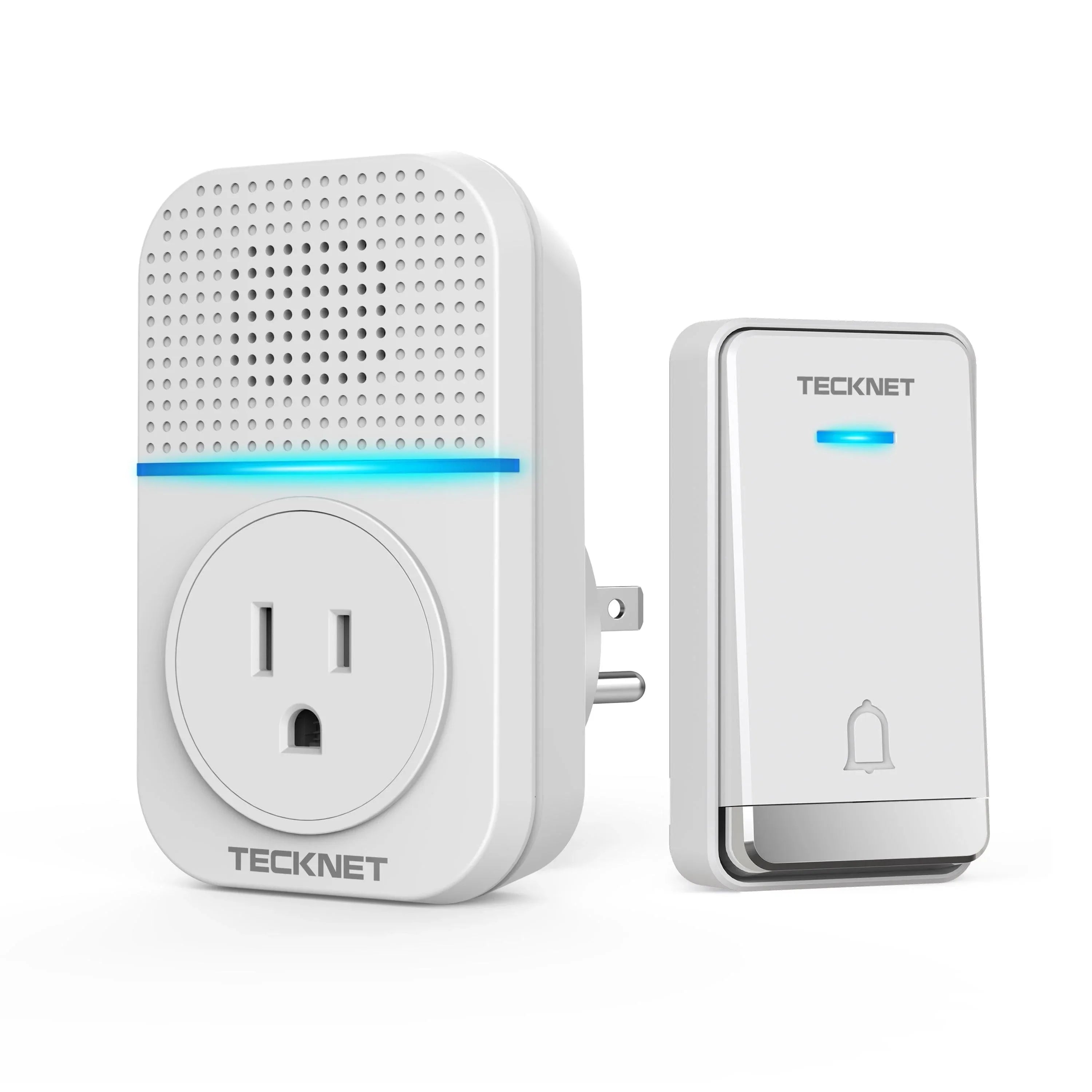 TECKNET Waterproof Self-Powered Wireless Doorbell with Built-in Socket - Gomix Brands Outlet