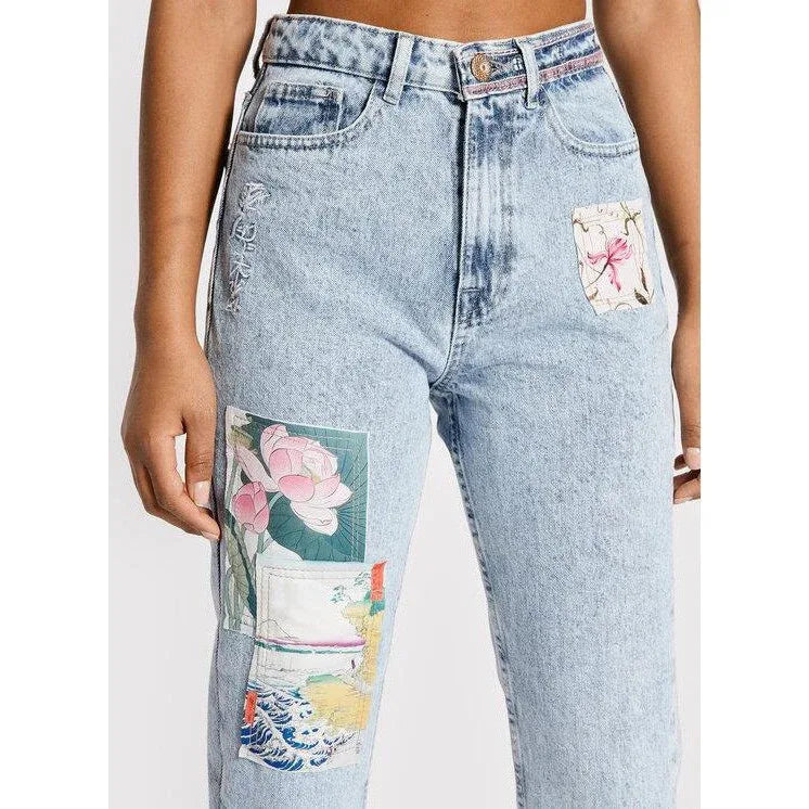 Desigual Los Angeles Women's Blue Denim Regular Fit Jeans - Gomix Brands Outlet