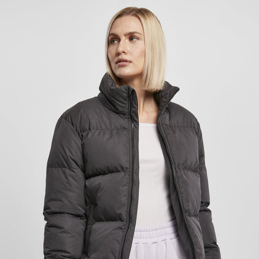 Urban Classics Women's Puffer Winter Jacket: Warm, Stylish, Windproof Black