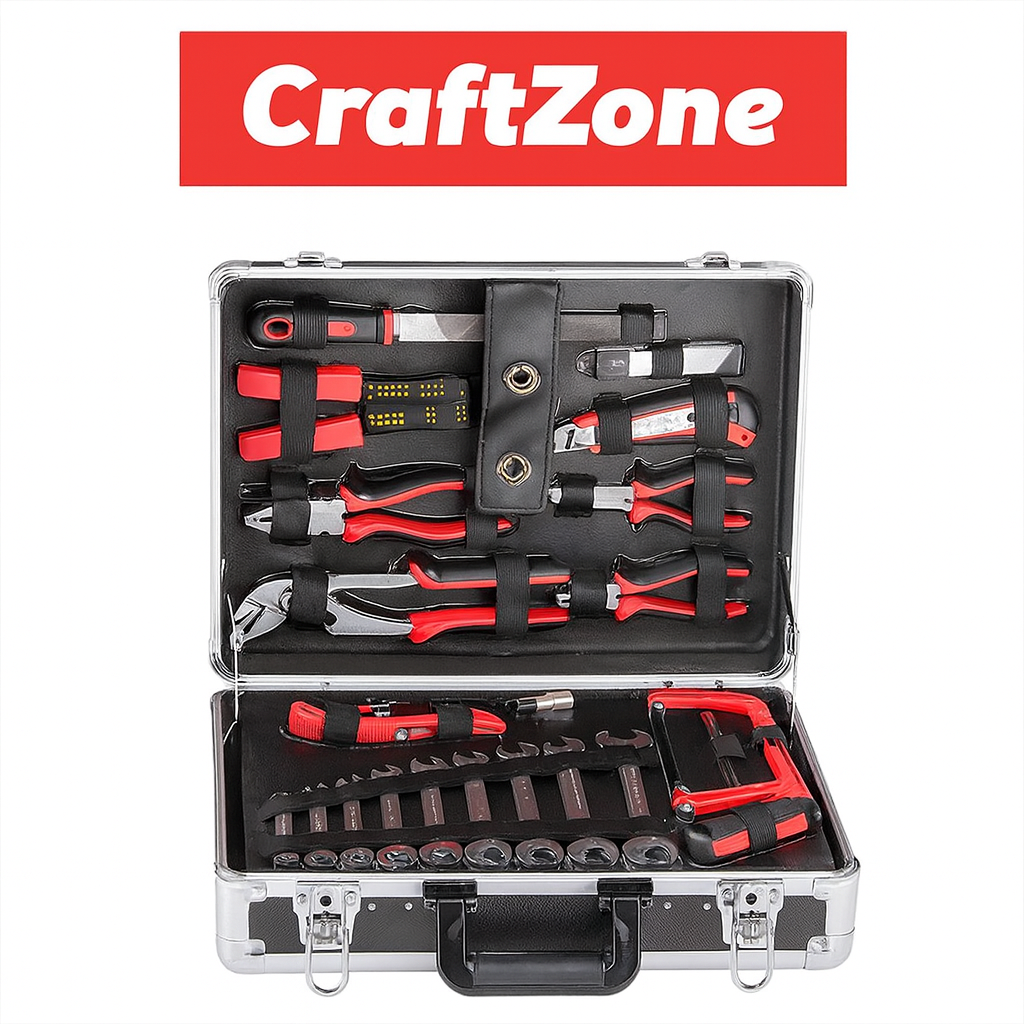 Craftzone Aluminum Tool Kit Case with 103 pcs