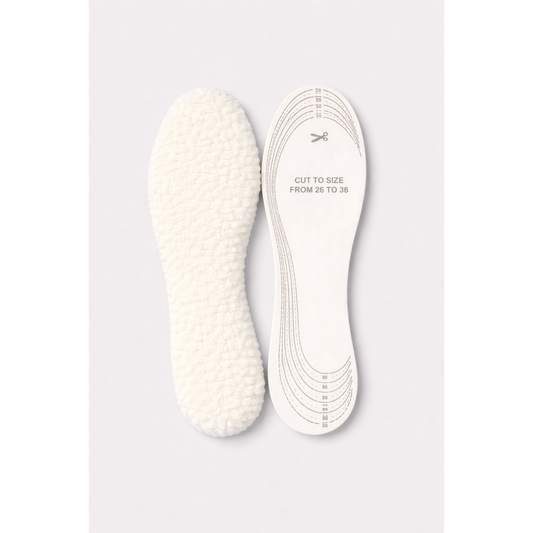 Sibba Wool Sheepskin Shoe Insoles – Warm, Cut-to-Size, Unisex