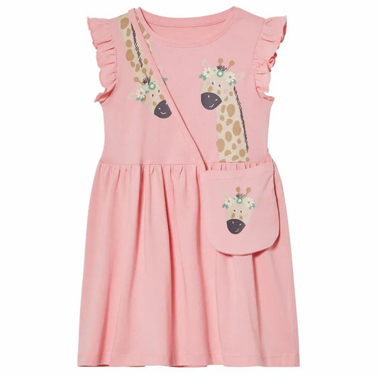 Lidl Girls' Dress with Bag 100% Cotton 98/104