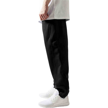 Urban Classics Men's Basic Black Jogging Pants: Comfort, Style, Zipper Pockets