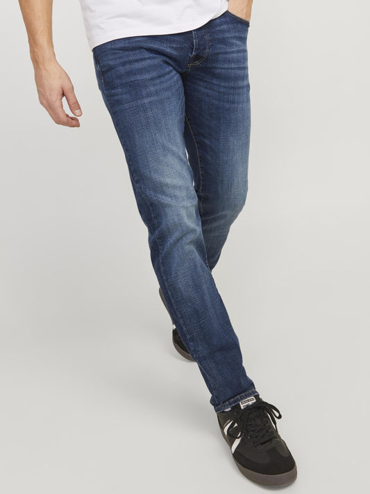 Jack & Jones Glenn Men's Slim Fit Blue Denim Jeans with High Stretch - Gomix Brands Outlet