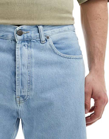 Carhartt WIP Nolan Men's Loose Straight Denim Jeans in Light Blue Wash