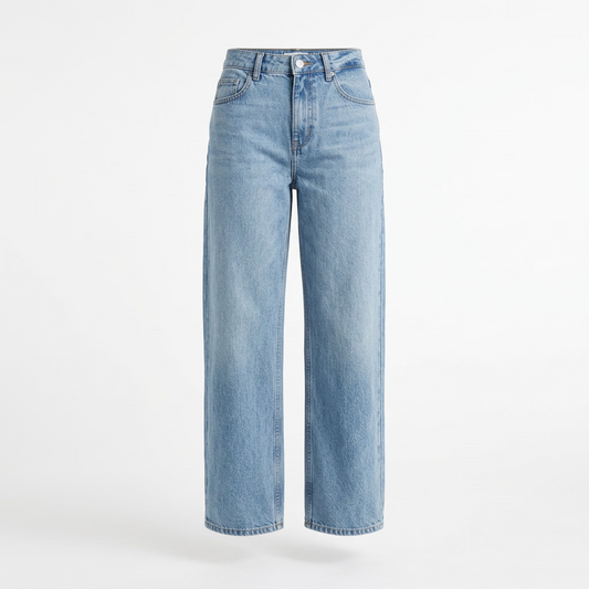 ASOS DESIGN Women's Comfort-Stretch Vintage Blue Mid-Rise Straight Leg Jeans - Gomix Brands Outlet