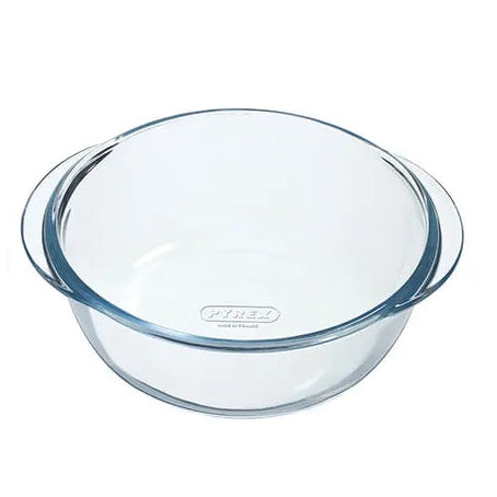 Pyrex 1L Round Dish, Borosilicate Glass Plate without Lid