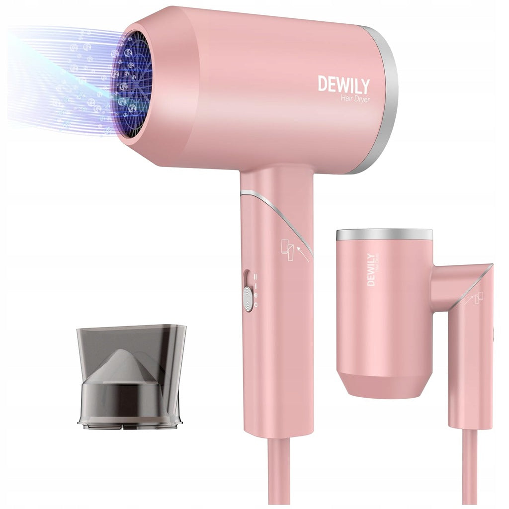 DEWILY D089 1800W Foldable Ionic Hair Dryer for Travel
