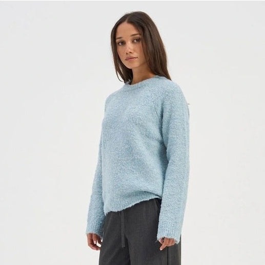 ONLY Cirola Women's Charming Celestial Blue Long Sleeve Knit Sweater, Effortlessly Cozy
