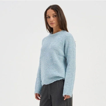 ONLY Cirola Women's Charming Celestial Blue Long Sleeve Knit Sweater, Effortlessly Cozy
