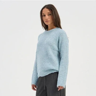 ONLY Cirola Women's Charming Celestial Blue Long Sleeve Knit Sweater, Effortlessly Cozy - Gomix Brands Outlet