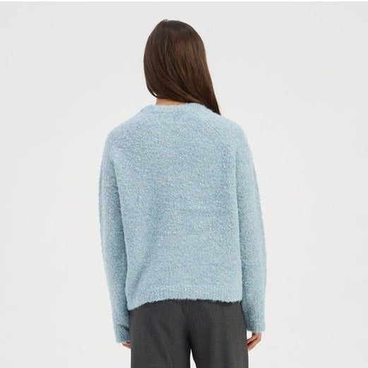 ONLY Cirola Women's Charming Celestial Blue Long Sleeve Knit Sweater, Effortlessly Cozy