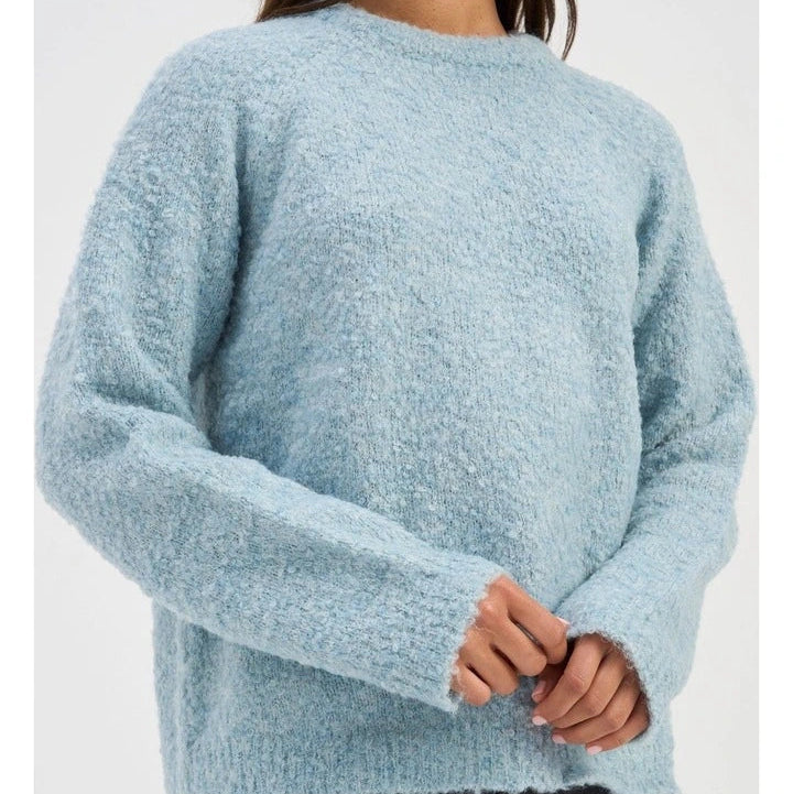 ONLY Cirola Women's Charming Celestial Blue Long Sleeve Knit Sweater, Effortlessly Cozy