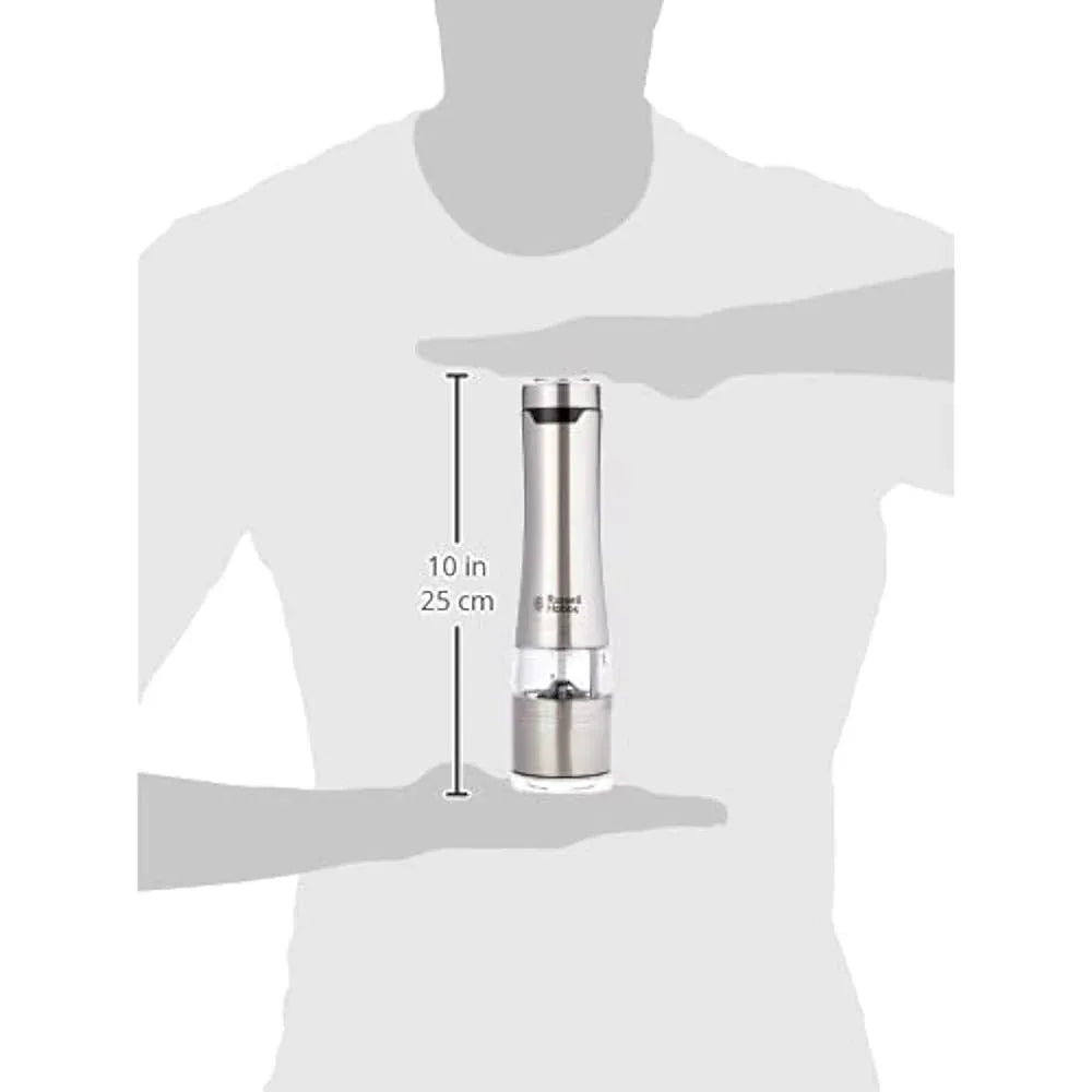 Russell Hobbs 7922JP Electric Salt & Pepper Mill Set, Adjustable Coarseness, 2-Pack - Gomix Brands Outlet