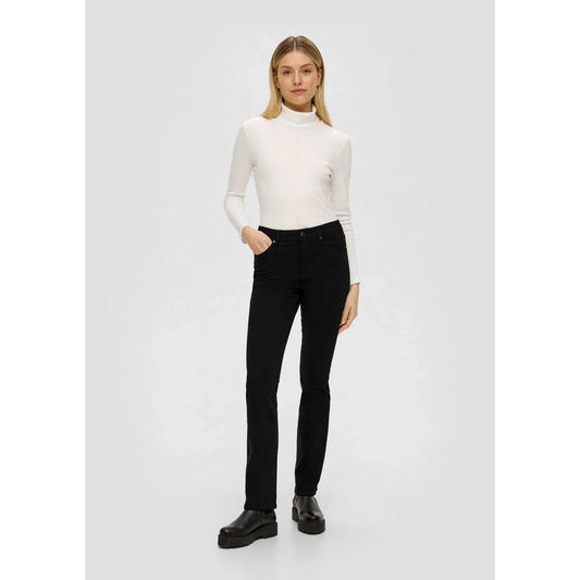 s.Oliver Women's Beverly Slim Fit High-Rise Bootcut Black Jeans - Gomix Brands Outlet