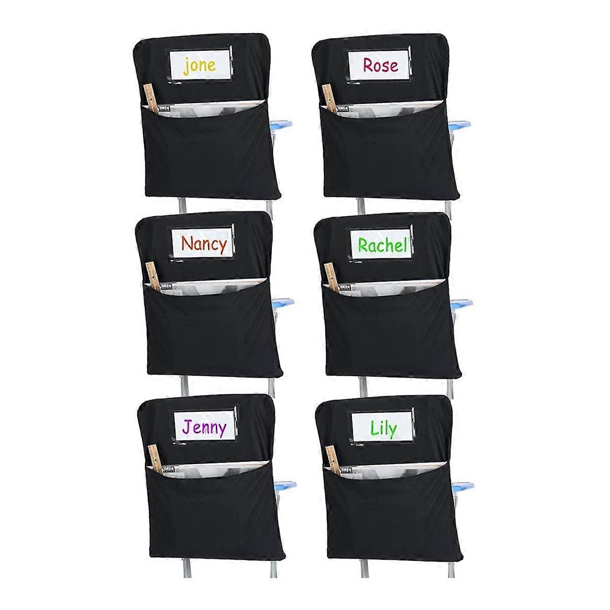 Chair Storage Pocket Bag 6 Piece for Classroom Chairs