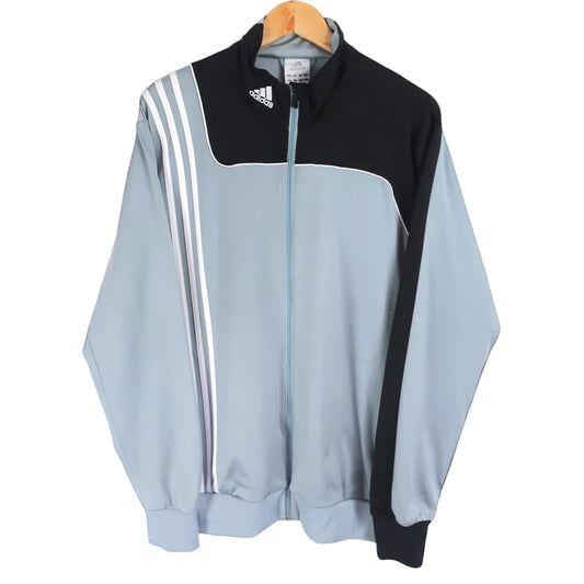 Vintage Adidas Light Grey & Black Tracksuit Jacket with Pants - Gomix Brands Outlet