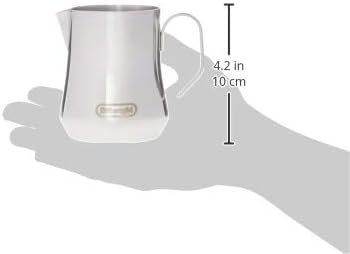 De'Longhi 350ml Brushed Stainless Steel Milk Frothing Jug – Perfect for Lattes