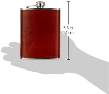 Vin Bouquet 8oz Stainless Steel Hip Flask with Leather Funnel - Gomix Brands Outlet