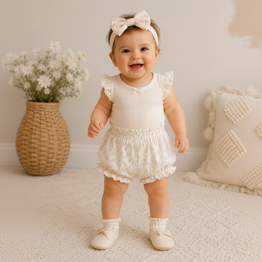 lupilu Baby Pure Collection Floral Bloomer Shorts – Organic Cotton