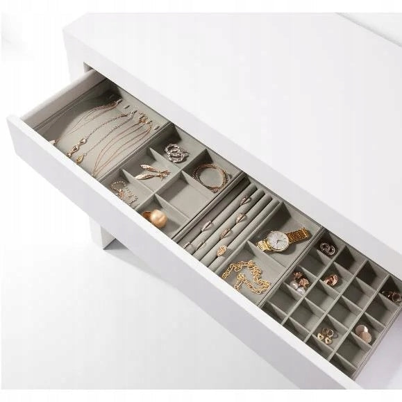 Velvet Jewelry Box Necklace Earring Organizer 6 Compartments