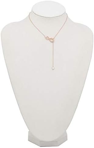 Swarovski Infinity Y-Shaped Elegant Rose Gold Crystal Adjustable Necklace