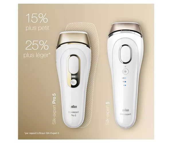 Braun Silk-expert Pro 5 IPL Permanent Hair Removal System White & Gold