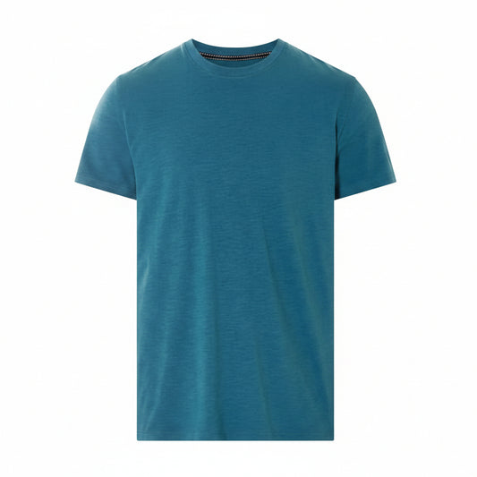 Livergy Men's Cotton T-Shirt with Print Turquoise