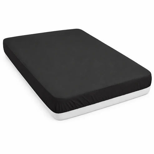 Black Microfibre Fitted Sheet 120x200 cm Oeko-Tex Certified