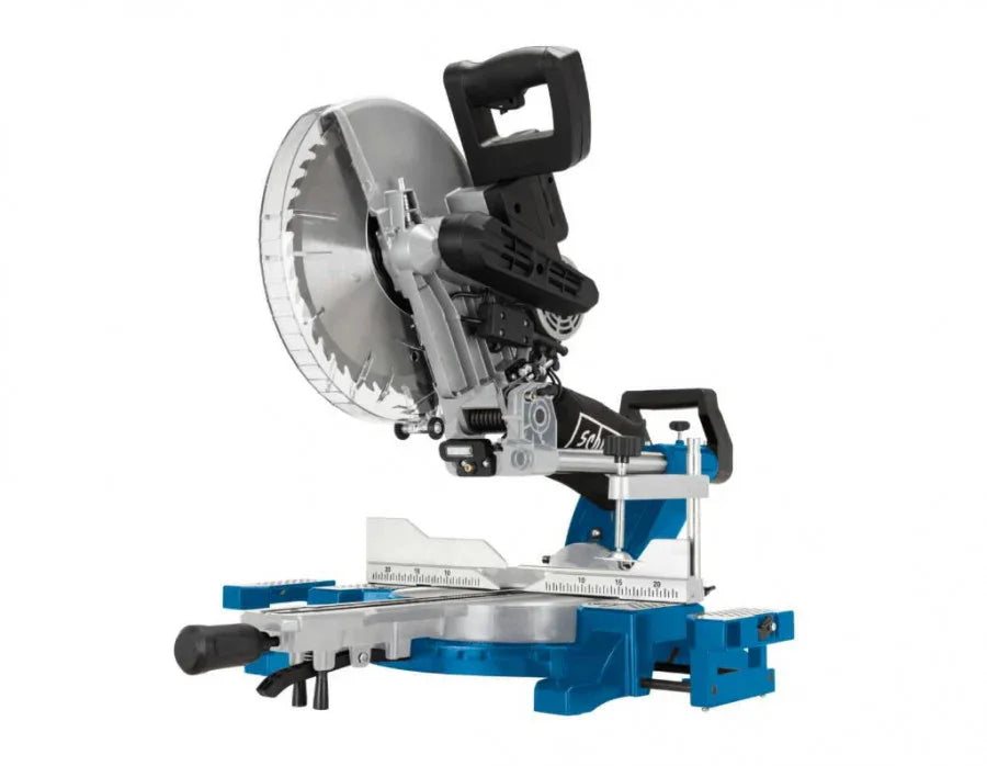 Scheppach HM140L Double Bevel Sliding Miter Saw with Extra Saw Blade - Gomix Brands Outlet
