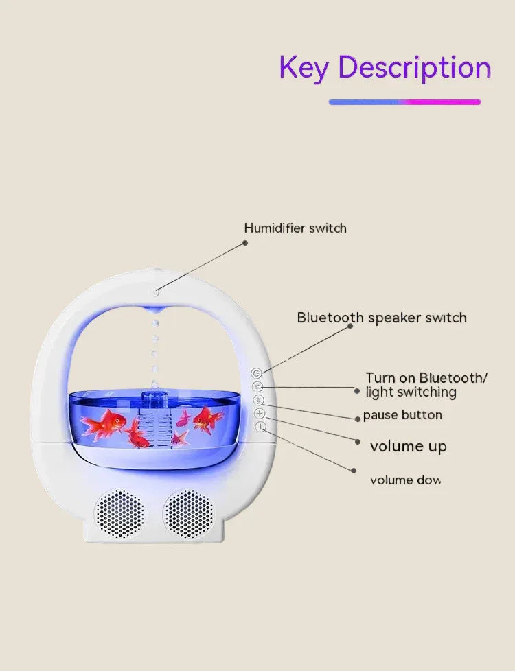 3 In 1 Anti-Gravity Humidifier Multifunctional Aromatherapy Machine Bluetooth - Gomix Brands Outlet