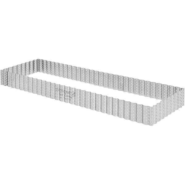 Professional Stainless Steel Rectangular Fluted Perforated Tart Ring for Perfect Baking