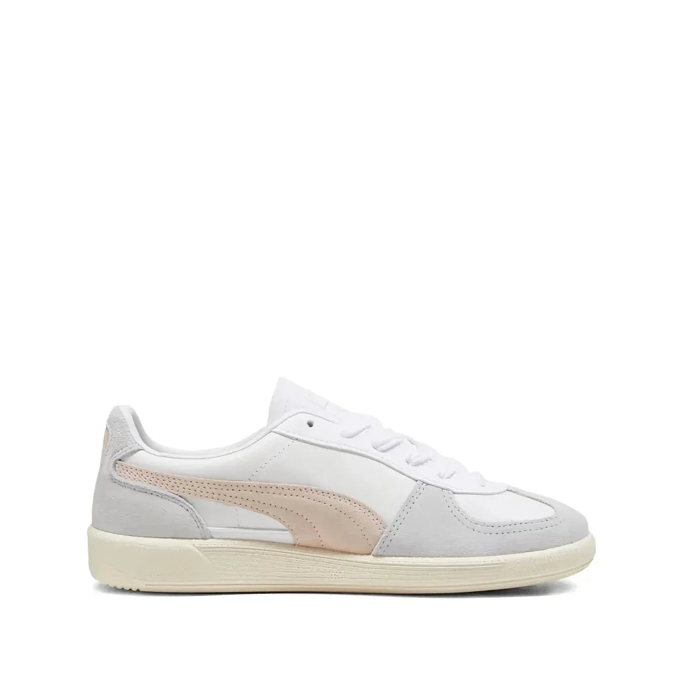 PUMA Palermo White Rosebay Women's Classic Leather Low-Top Lifestyle Sneakers - Gomix Brands Outlet