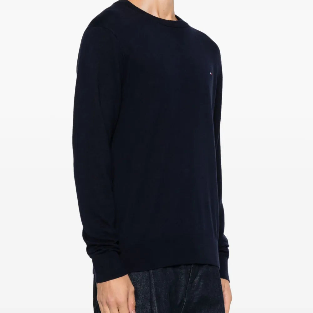 Men's Tommy Hilfiger Midnight Blue Cotton-Cashmere Crew Neck Sweater