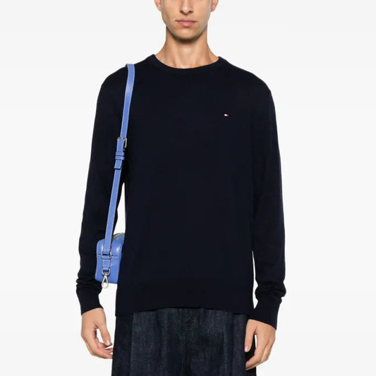 Men's Tommy Hilfiger Midnight Blue Cotton-Cashmere Crew Neck Sweater