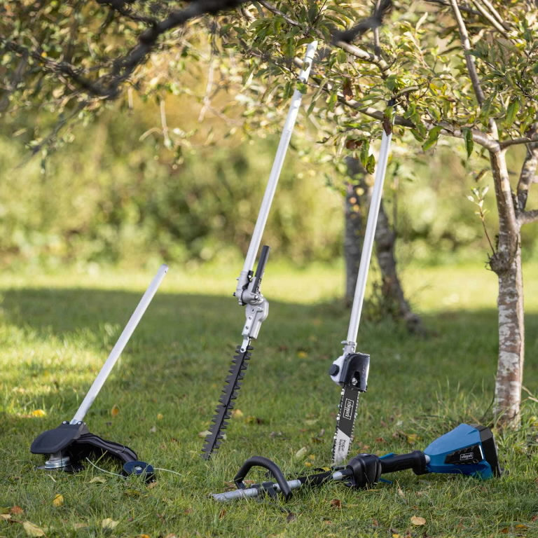 Scheppach 40V Cordless Multi-Tool System: Trimmer, Cutter, Hedge Trimmer, Pole Pruner