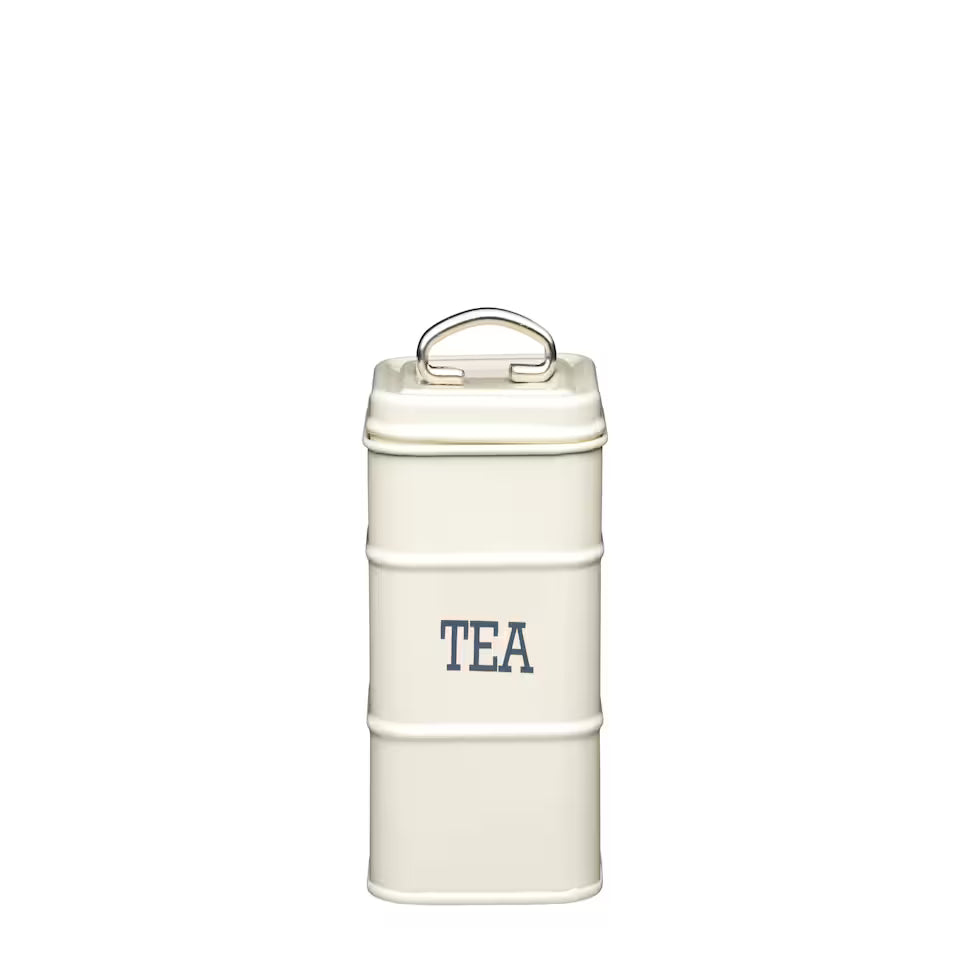 Vintage KitchenCraft Cream Tea Storage Tin with Riveted Handle