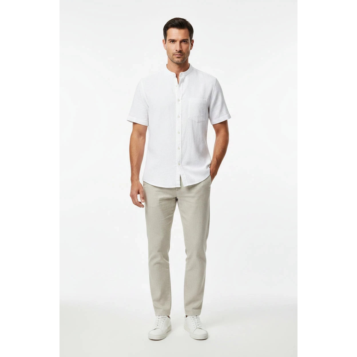 Livergy Men's Short Sleeve Button-Up Shirt