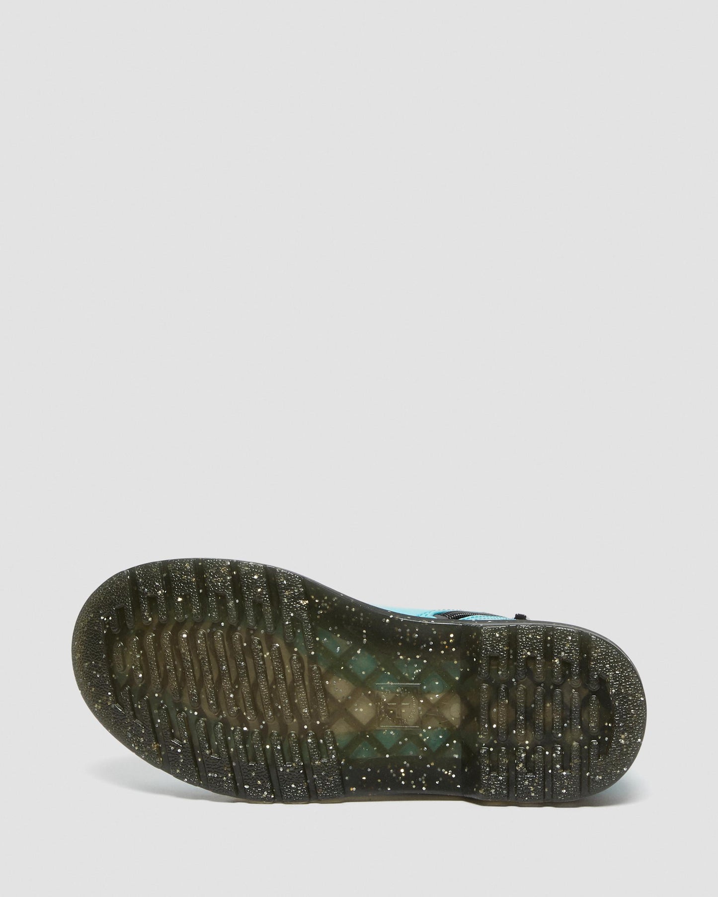 Dr. Martens Junior 1460 Turquoise Cosmic Glitter Lace-Up Boots with Zipper