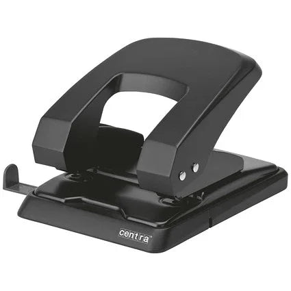 Centra Heavy Duty 40 Sheet Capacity Metal Hole Punch with Guide Bar, Black - Gomix Brands Outlet