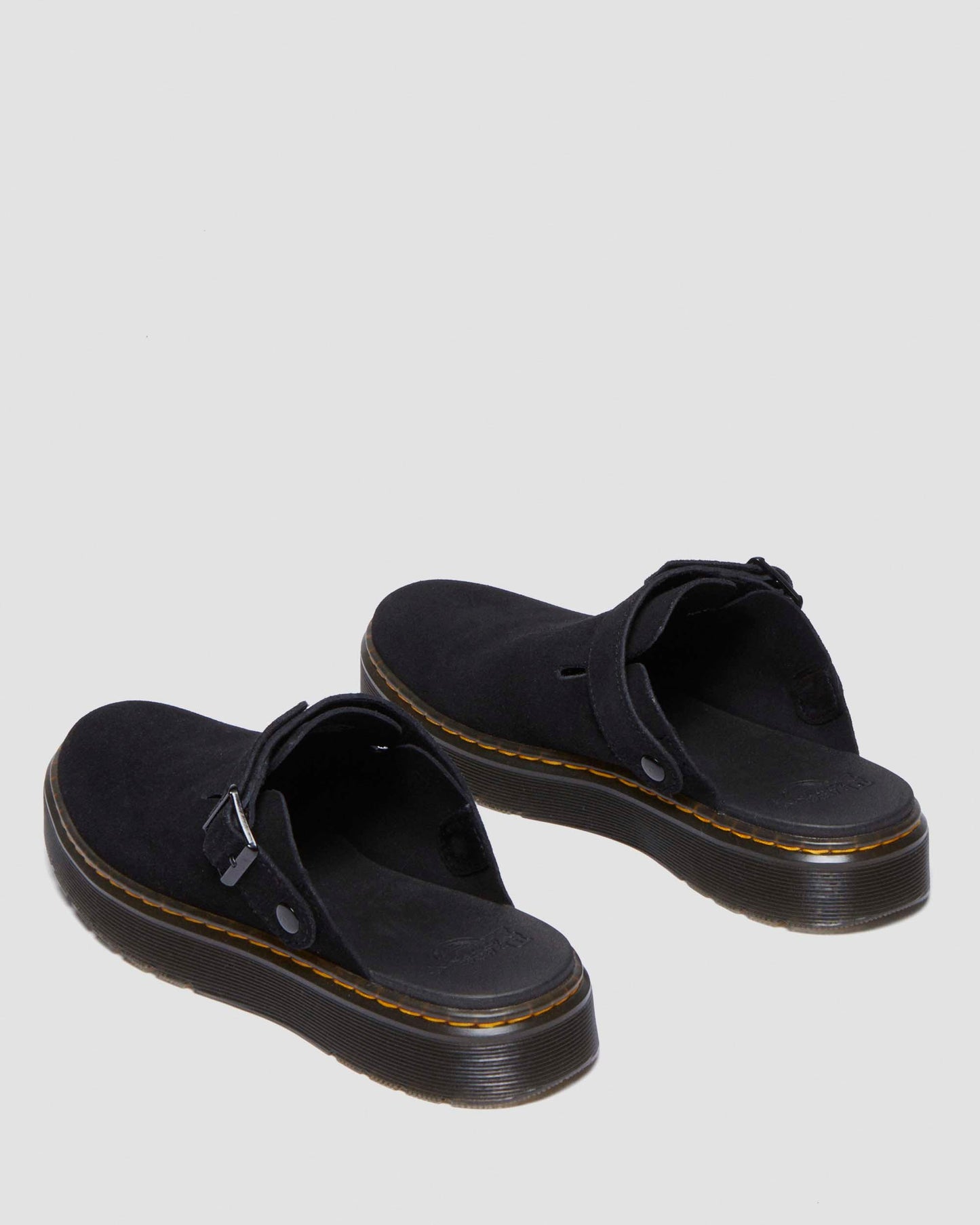 Dr. Martens Carlson Black Suede Slingback Mules - Comfortable Unisex Slip-On Sandals