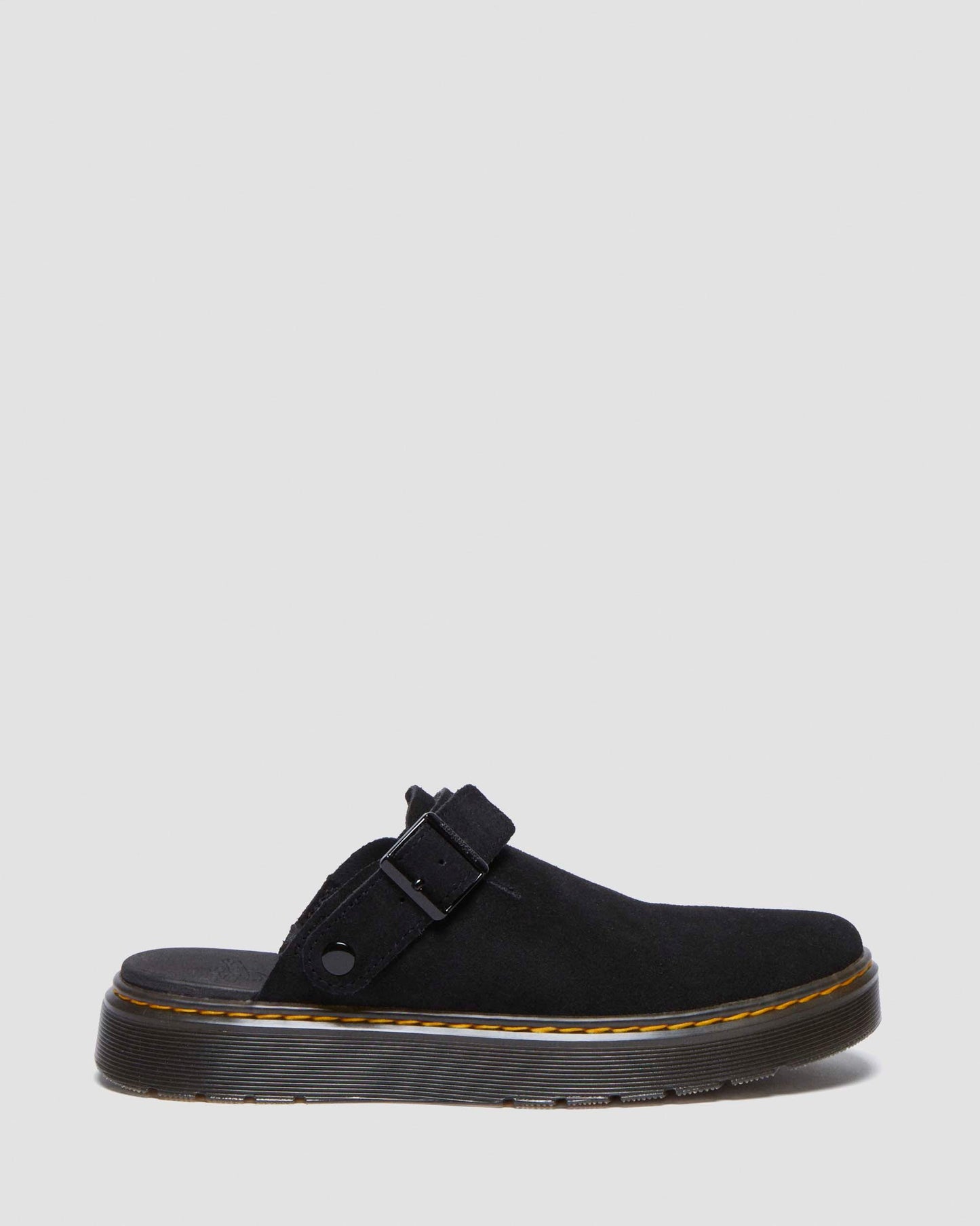 Dr. Martens Carlson Black Suede Slingback Mules - Comfortable Unisex Slip-On Sandals