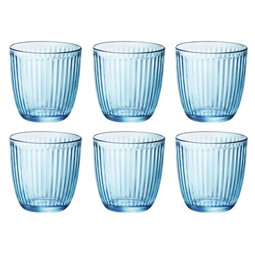 Bormioli Rocco Line Blue Water Glass Set of 6