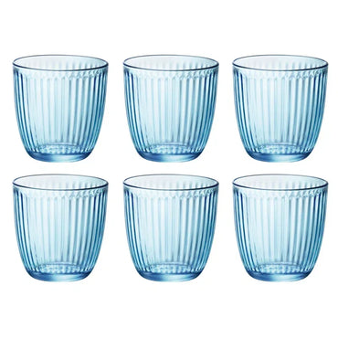 Bormioli Rocco Line Blue Water Glass Set of 6 - Gomix Brands Outlet
