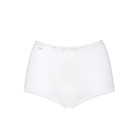 Sloggi Women's Cotton Comfort Briefs - White, Soft Elastic Waistband - Gomix Brands Outlet
