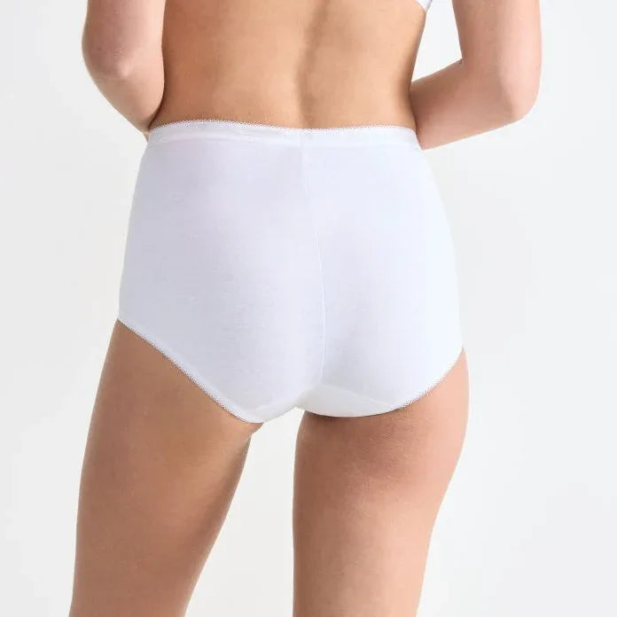 Sloggi Women's Cotton Comfort Briefs - White, Soft Elastic Waistband - Gomix Brands Outlet