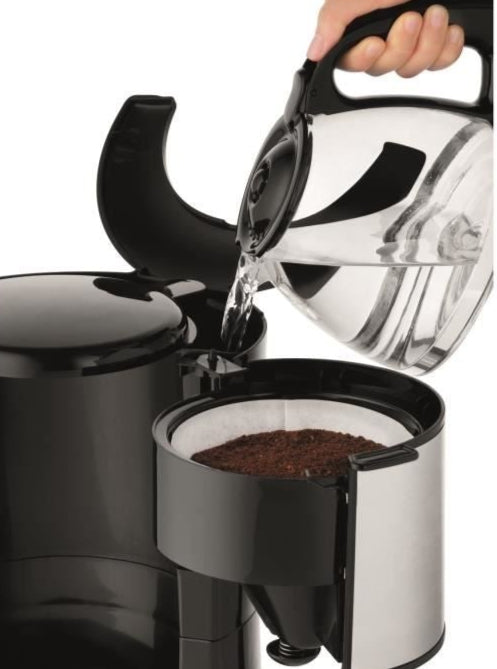 Moulinex Subito Classic Filter Coffee Maker 15‑Cup Black Stainless