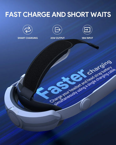 AUBIKA 8000mAh Fast-Charging Head Strap for Meta Quest 3 - Gomix Brands Outlet