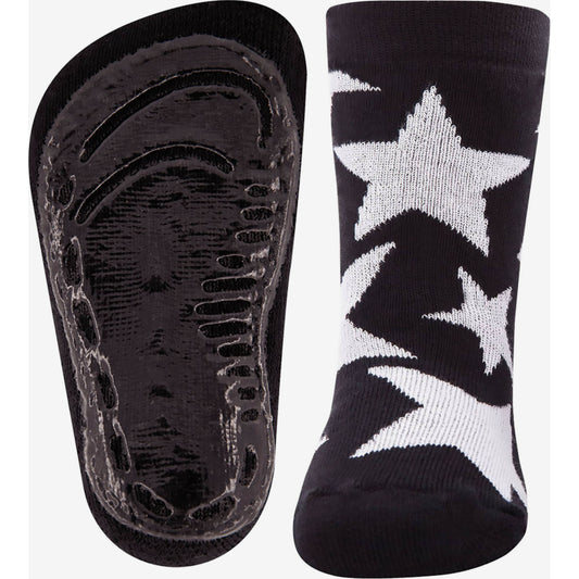 EWERS Kids' Black 'Sterne' Star Pattern Cotton Blend Socks for Boys